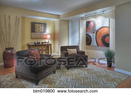 Upscale Living Room Interior View Large Photo Image Stock Image - Upscale Living Room Interior. Fotosearch