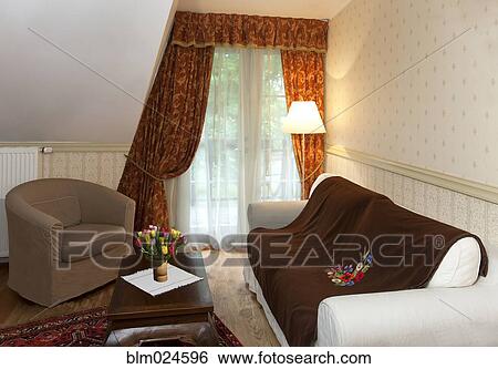 Stock Photograph - Upscale Living Room Interior. Fotosearch