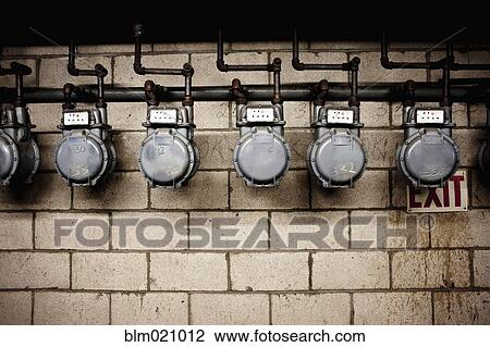 Stock Image - Utility Meters. Fotosearch
