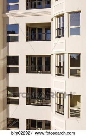 Stock Photo - Vacant Apartments With Balconies. Fotosearch