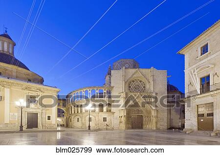Valencia Cathedral at dawn View Large Photo Image Stock Photo - Valencia Cathedral at dawn. Fotosearch