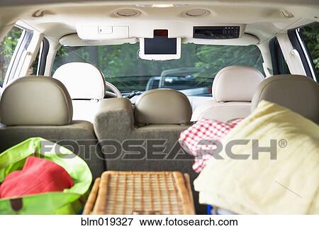 Vehicle Packed for Picnic View Large Photo Image Stock Photo - Vehicle Packed for Picnic. Fotosearch