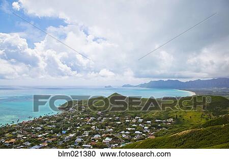 View of Kailua, O'ahu, Hawaii View Large Photo Image Stock Image - View of Kailua, O'ahu, Hawaii. Fotosearch