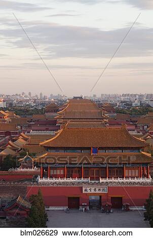 View of the Forbidden City from Jingshan Park in Beijing View Large Photo Image Stock Photo - View of the Forbidden City from Jingshan Park in Beijing. Fotosearch