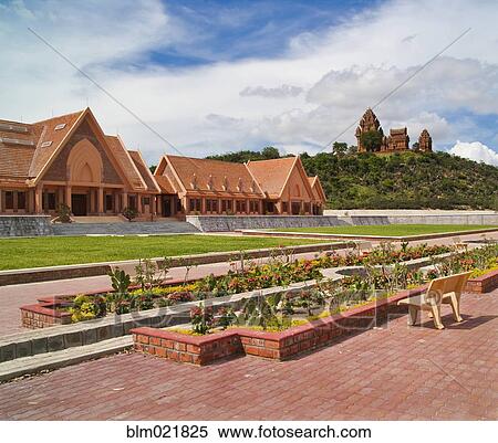 Stock Photography - Visitors' Center for Cham Temple, Po Klaung Garai, Vietnam, Asia. Fotosearch