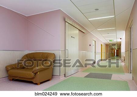 Stock Photo - Waiting Area Near a Hospital Hallway. Fotosearch