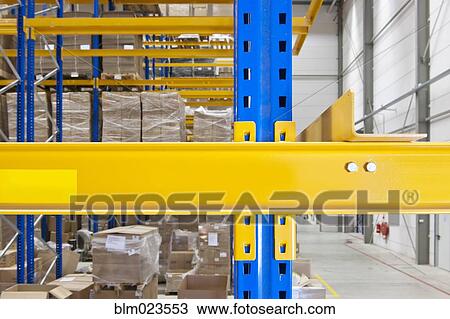 Warehouse with steel shelves and packaged boxes, in a goods warehouse to be shipped View Large Photo Image Stock Image - Warehouse with steel shelves and packaged boxes, in a goods warehouse to be shipped. Fotosearch