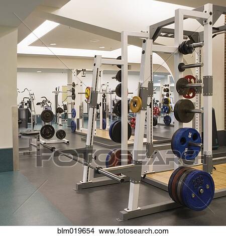Weight Room Interior View Large Photo Image Picture - Weight Room Interior. Fotosearch