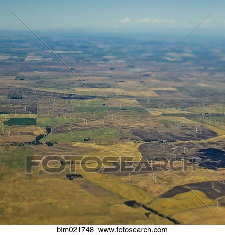 Wind Turbines on Farmland View Large Photo Image Stock Photo - Wind Turbines on Farmland. Fotosearch