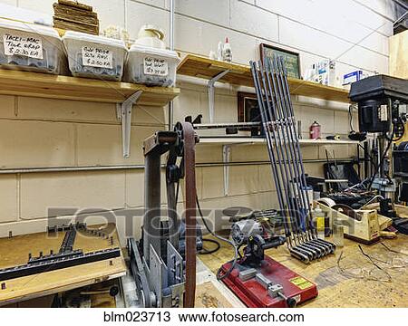 Workshop for Manufacturing Golf Clubs View Large Photo Image Stock Image - Workshop for Manufacturing Golf Clubs. Fotosearch