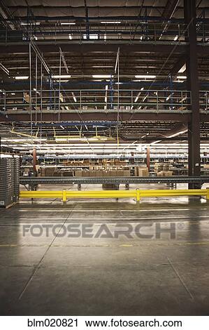 Yellow Guardrail in a Warehouse View Large Photo Image Stock Image - Yellow Guardrail in a Warehouse. Fotosearch