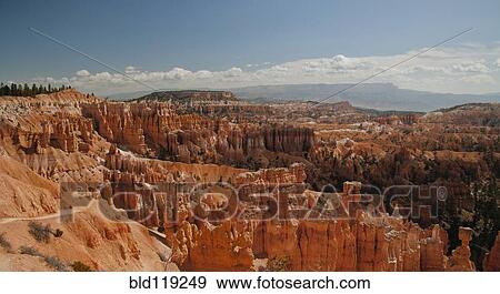 Stock Photo - Aerial view of rock formations, Bryce Canyon, Utah, United States. Fotosearch