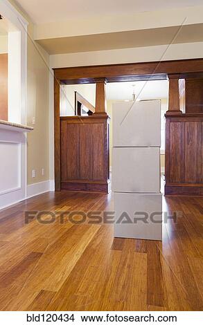 Picture - Cardboard boxes in new house. Fotosearch