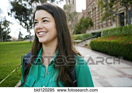 Caucasian student walking on campus View Large Photo Image Stock Photography - Caucasian student walking on campus. Fotosearch