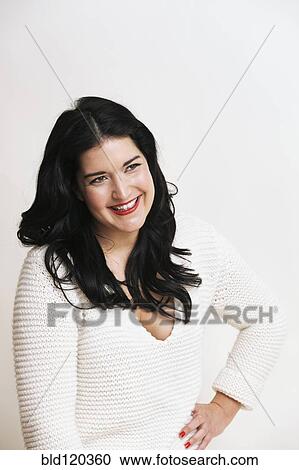 Caucasian woman smiling View Large Photo Image Stock Image - Caucasian woman smiling. Fotosearch
