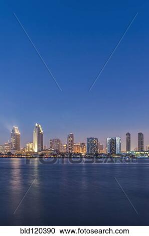 City skyline lit up at night, San Diego, California, United States View Large Photo Image Stock Image - City skyline lit up at night, San Diego, California, United States. Fotosearch