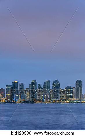 City skyline lit up at night, San Diego, California, United States View Large Photo Image Stock Photograph - City skyline lit up at night, San Diego, California, United States. Fotosearch