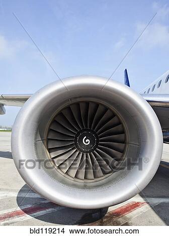 Close up of airplane jet engine on runway View Large Photo Image Picture - Close up of airplane jet engine on runway. Fotosearch