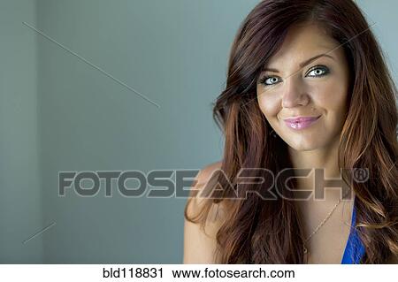 Close up of woman's smiling face View Large Photo Image Stock Image - Close up of woman's smiling face. Fotosearch