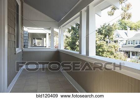 Stock Photo - Empty balcony of new home. Fotosearch