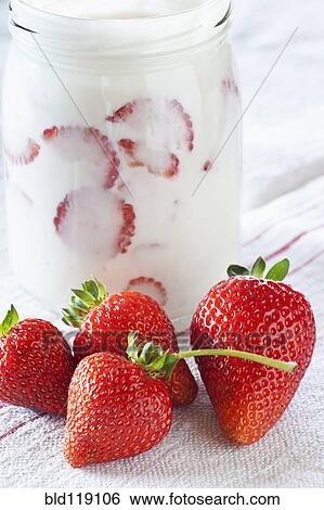 Fresh strawberries with cream View Large Photo Image Stock Photograph - Fresh strawberries with cream. Fotosearch