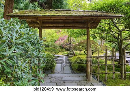 Gazebo in Japanese Garden, Portland, Oregon, United States View Large Photo Image Stock Photo - Gazebo in Japanese Garden, Portland, Oregon, United States. Fotosearch