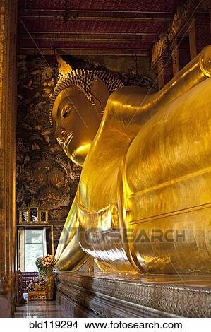 Gold statue of Buddha in temple, Bangkok, Thailand View Large Photo Image Picture - Gold statue of Buddha in temple, Bangkok, Thailand. Fotosearch