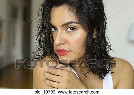 Hispanic woman smiling View Large Photo Image Stock Image - Hispanic woman smiling. Fotosearch