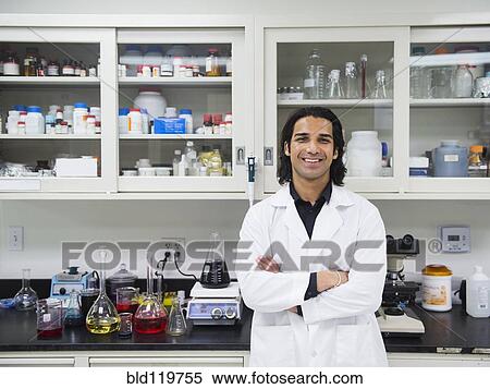 Stock Photography - Indian scientist working in laboratory. Fotosearch