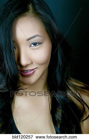 Stock Photo - Korean woman smiling. Fotosearch