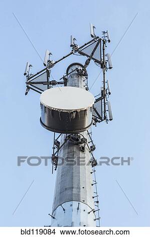 Low angle view of cell tower View Large Photo Image Picture - Low angle view of cell tower. Fotosearch