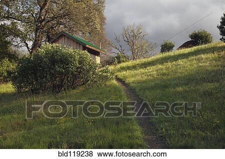 Stock Photo - Path on rural hill. Fotosearch