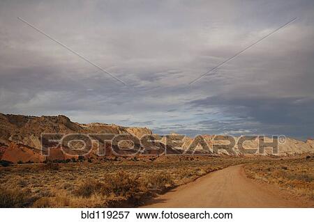 Road and rock formations, Capitol Reef National Park, Utah, United States View Large Photo Image Stock Photo - Road and rock formations, Capitol Reef National Park, Utah, United States. Fotosearch
