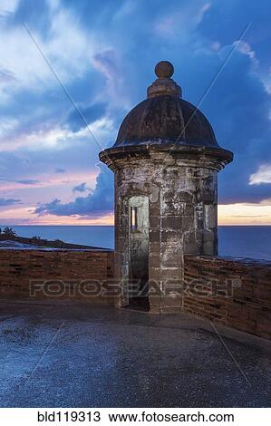 Sentry nook on castle roof, Castillo San Cristobal, San Juan, Puerto Rico View Large Photo Image Stock Image - Sentry nook on castle roof, Castillo San Cristobal, San Juan, Puerto Rico. Fotosearch