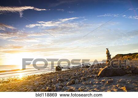 Stack of rocks on beach View Large Photo Image Stock Photo - Stack of rocks on beach. Fotosearch