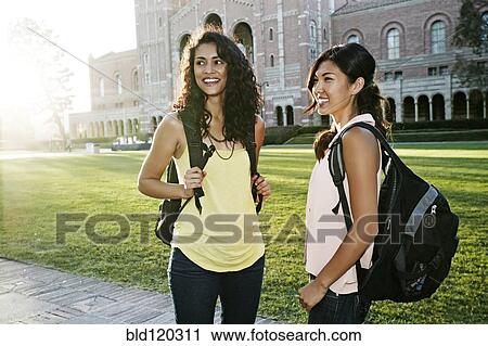 Students talking on campus View Large Photo Image Stock Image - Students talking on campus. Fotosearch