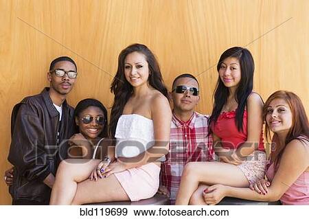 Teenagers smiling together View Large Photo Image Stock Photo - Teenagers smiling together. Fotosearch