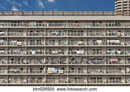 Stock Photography - Balconies on apartment building. Fotosearch