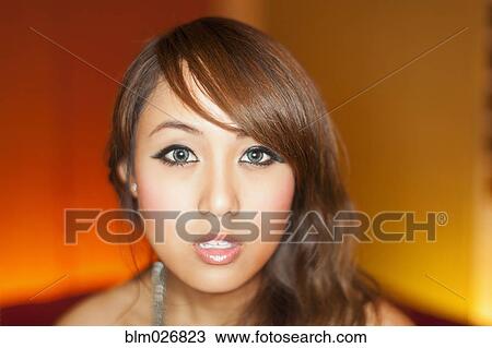Close up of Chinese woman's face View Large Photo Image Stock Image - Close up of Chinese woman's face. Fotosearch