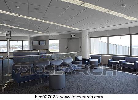 Empty waiting area in airport View Large Photo Image Stock Image - Empty waiting area in airport. Fotosearch