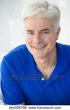 Stock Photo - Older Caucasian man smiling. Fotosearch