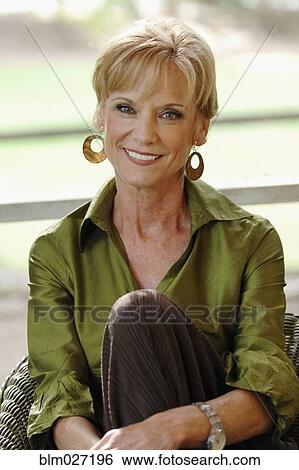 Stock Photograph - Older Caucasian woman smiling. Fotosearch
