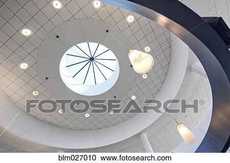 Recessed lights and skylight in domed ceiling View Large Photo Image Stock Image - Recessed lights and skylight in domed ceiling. Fotosearch