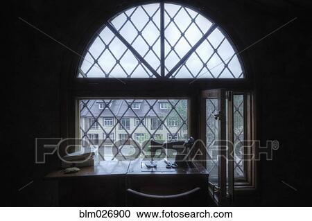 Sewing table at window View Large Photo Image Stock Image - Sewing table at window. Fotosearch