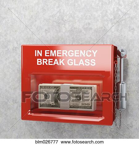 Stack of dollar bills in emergency case View Large Photo Image Stock Photo - Stack of dollar bills in emergency case. Fotosearch