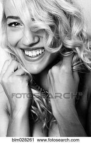 Caucasian woman smiling View Large Photo Image Stock Image - Caucasian woman smiling. Fotosearch