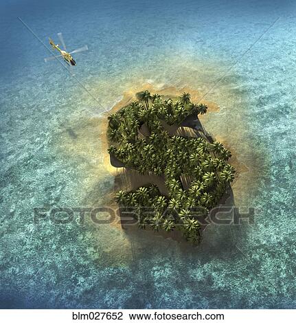Dollar sign growing on tropical island View Large Photo Image Stock Image - Dollar sign growing on tropical island. Fotosearch