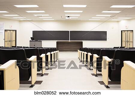 Stock Image - Empty lecture hall. Fotosearch