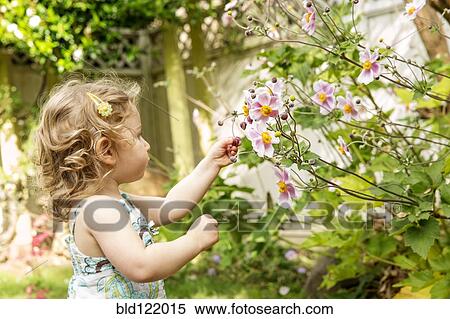 Caucasian girl in garden View Large Photo Image Stock Photography - Caucasian girl in garden. Fotosearch