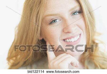 Caucasian woman smiling View Large Photo Image Picture - Caucasian woman smiling. Fotosearch